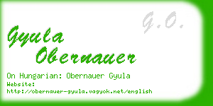 gyula obernauer business card